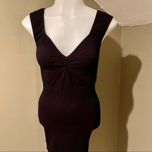 Intrimately Free People Bodycon Fitted Blk Dress peek a boo side accents SZ M